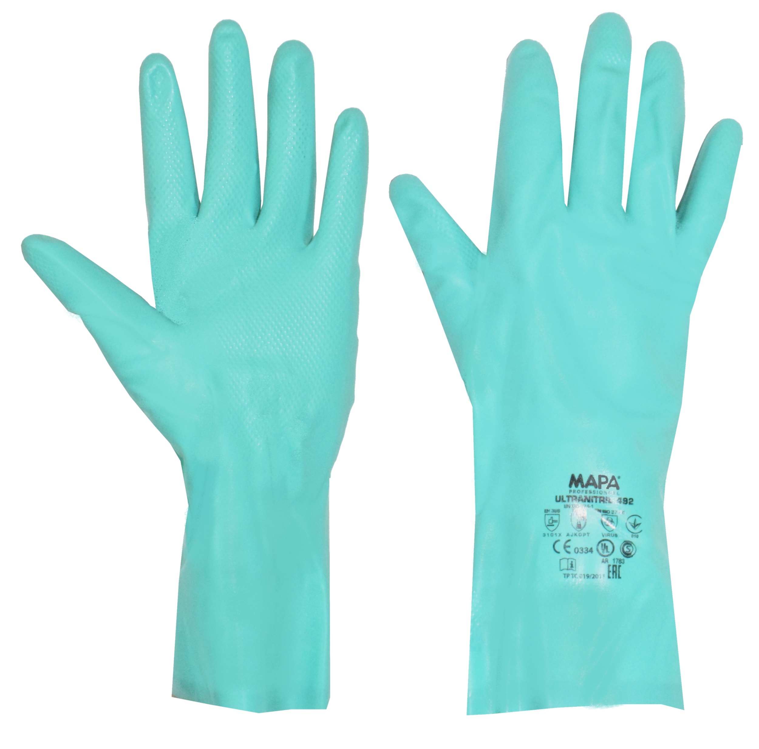 Epoxy protective glove with nitrile coating