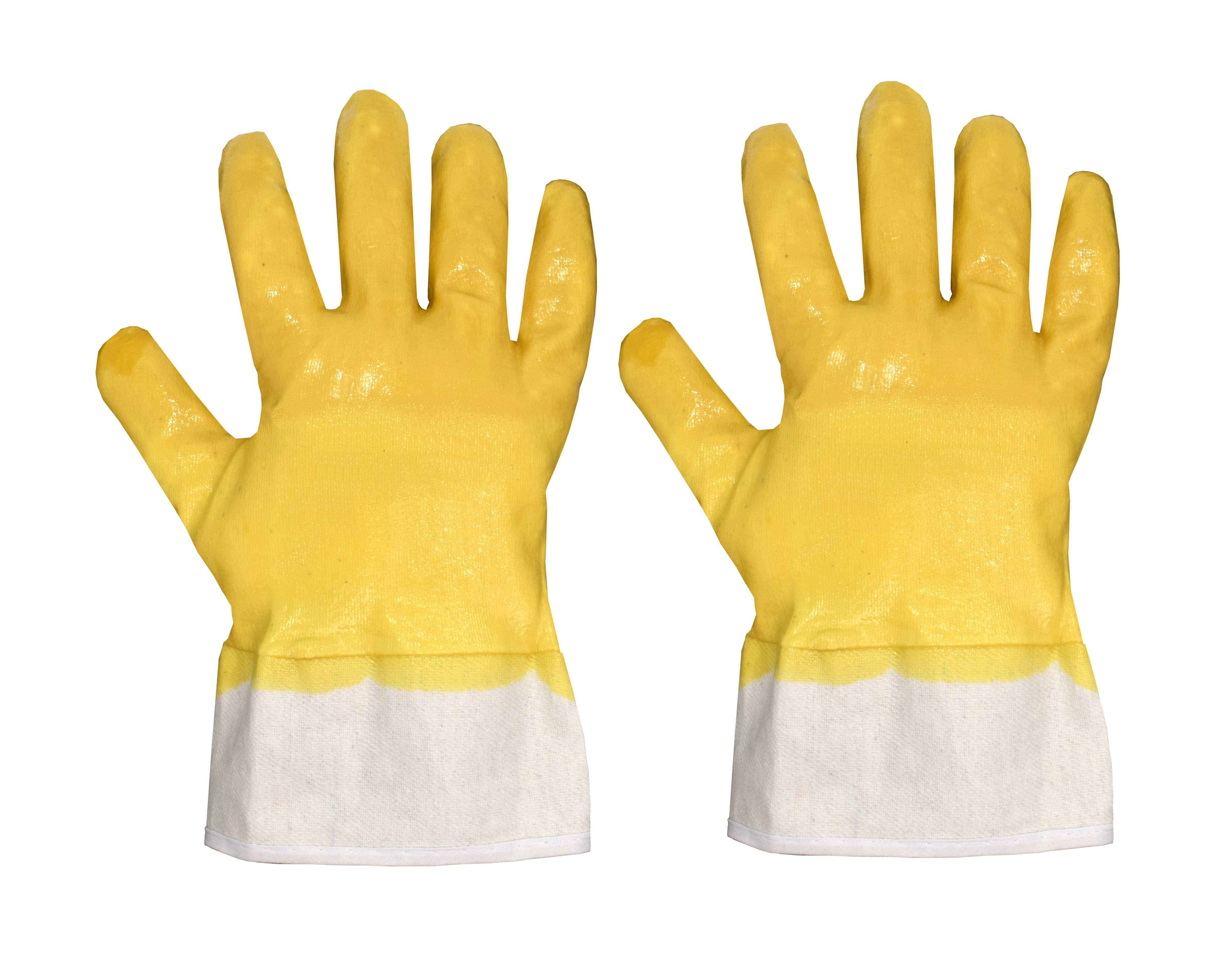 Nitrile Cotton Glove Fully Coated With Cuff