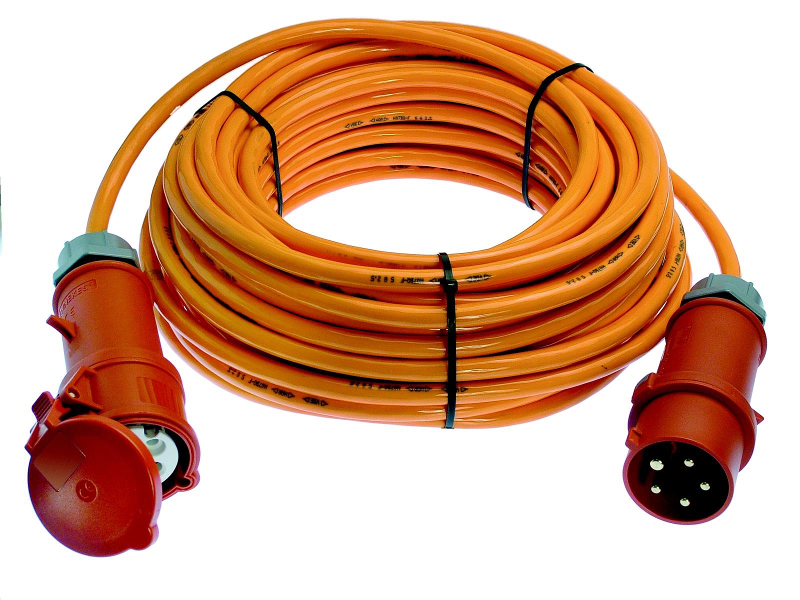 CEE Extender Cable 16A orange, phase inverter